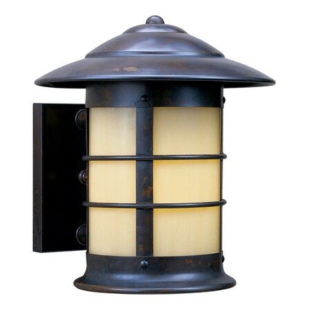 Arroyo Craftsman 9" Newport Sconce, Bronze, Tan Glass NS-9TN-BZ